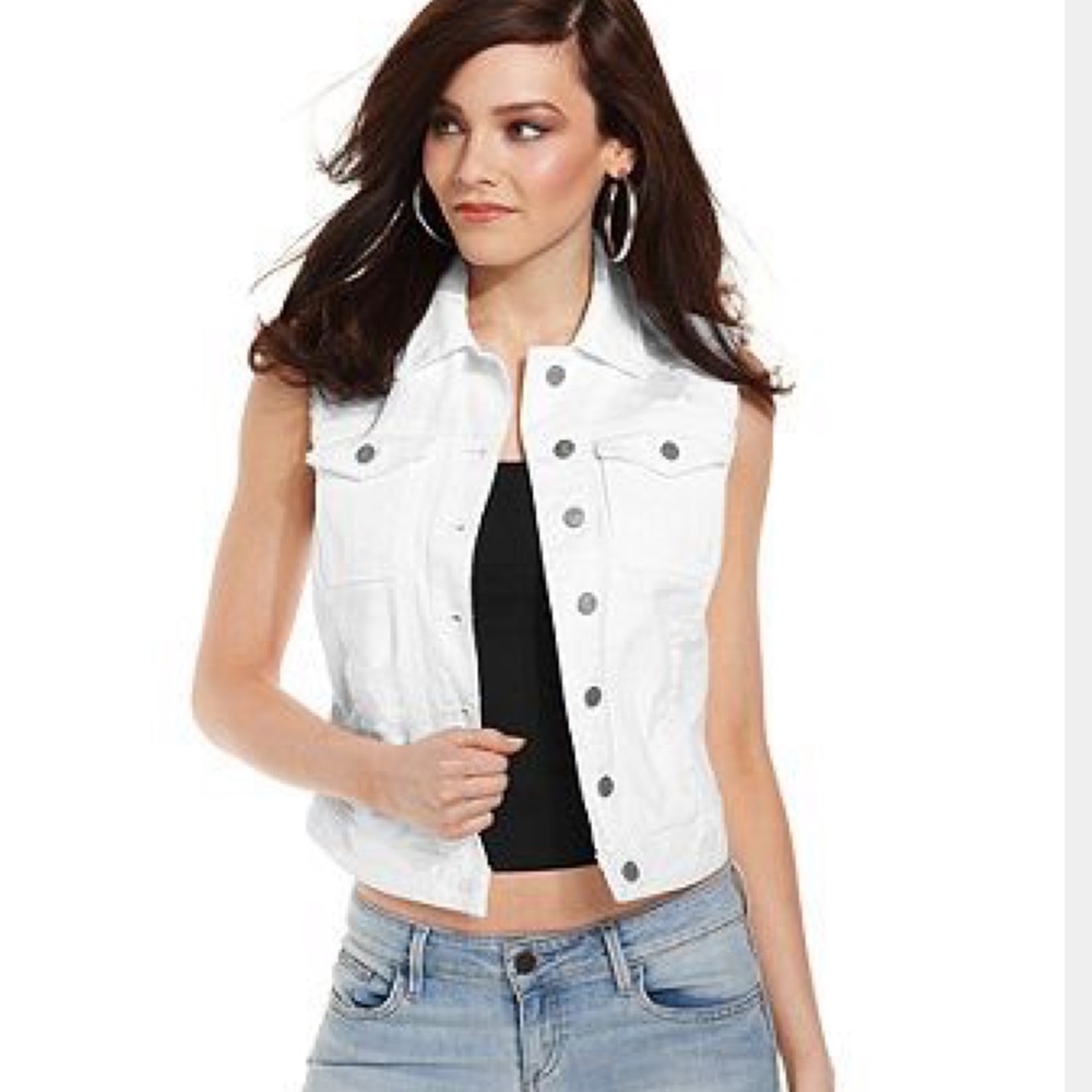 Crazy Horse | White Denim Vest NWT